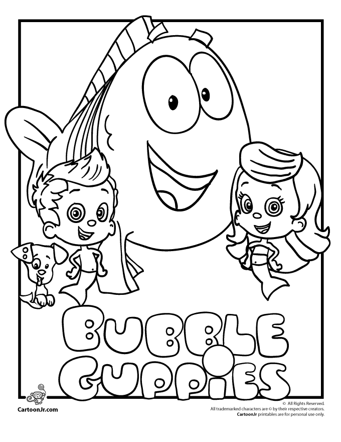 Plansa de colorat cu Bubble Guppies 20 18